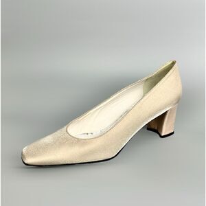 Stuart Weitzman Anna Oyster Sparkle Dress Pumps Heels Womens Sz 8